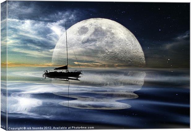 MOONLIGHT REFLECTIONS Canvas Print by Rob Toombs