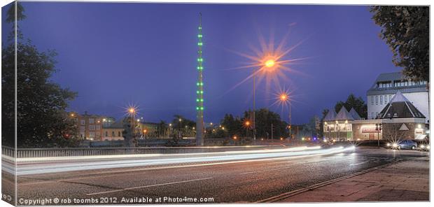 MAIDSTONE LIGHT TRAILS Canvas Print by Rob Toombs
