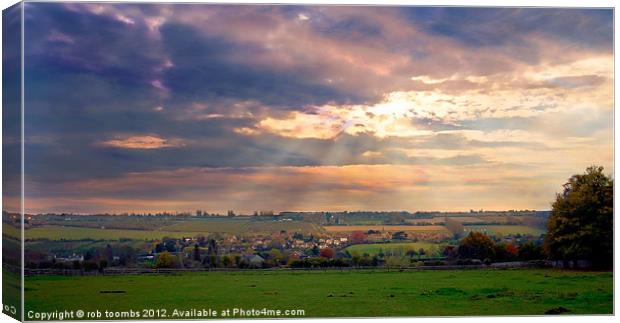 LIGHT OVER FARLEIGH Canvas Print by Rob Toombs