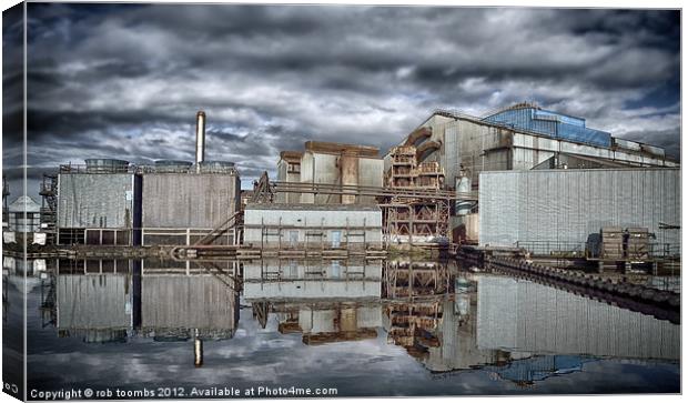 AN INDUSTRIAL REFLECTION Canvas Print by Rob Toombs