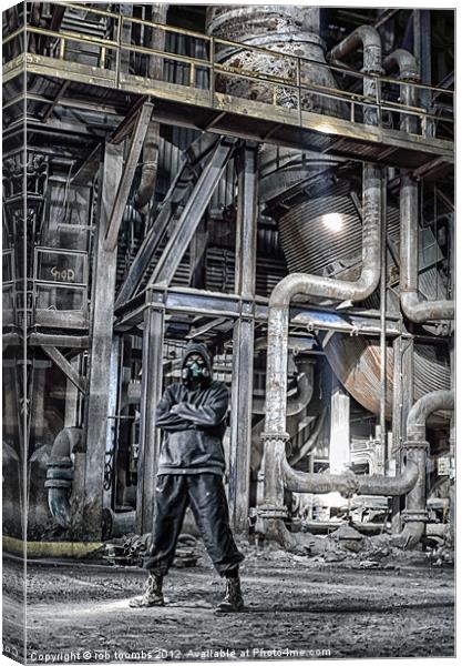 AN INDUSTRIAL STANCE Canvas Print by Rob Toombs