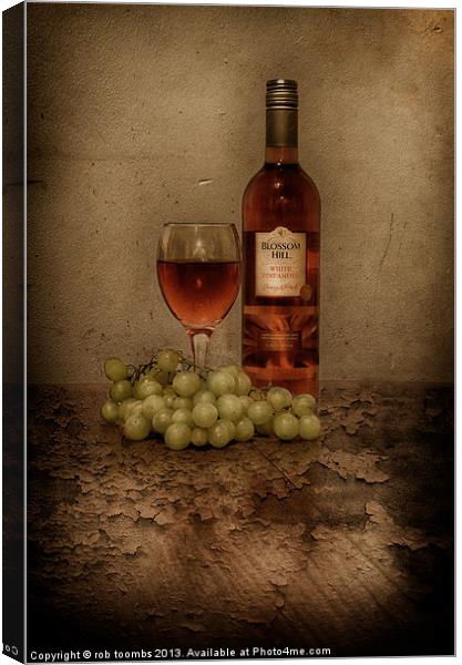 GOOD WINE Canvas Print by Rob Toombs