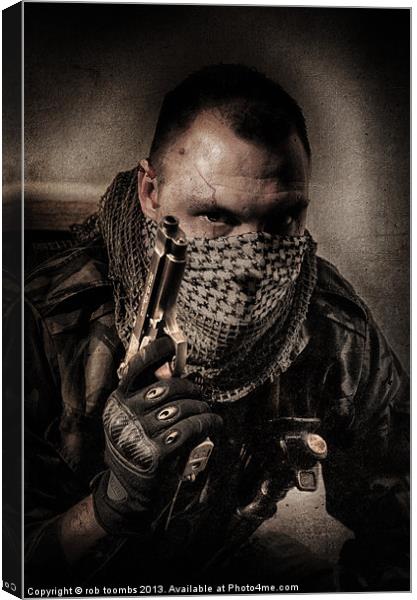 IM ONLY A SOLDIER Canvas Print by Rob Toombs