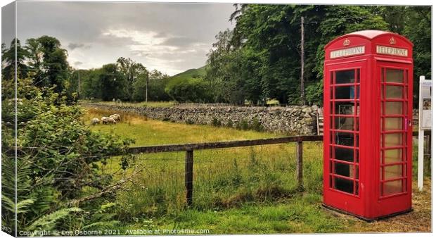 You May Telephone From Here (Ettrick) Canvas Print by Lee Osborne