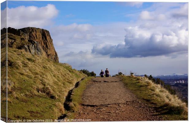The Radical Road to Arthur's Seat Canvas Print by Lee Osborne