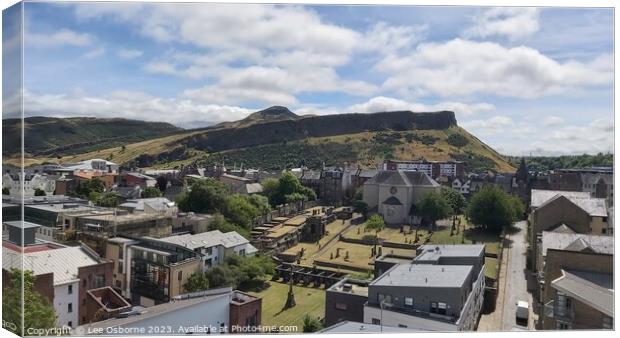 Arthur's Seat from Calton Hill, Edinburgh Canvas Print by Lee Osborne