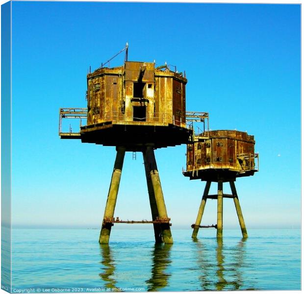 Maunsell Sea Forts, Herne Bay Canvas Print by Lee Osborne