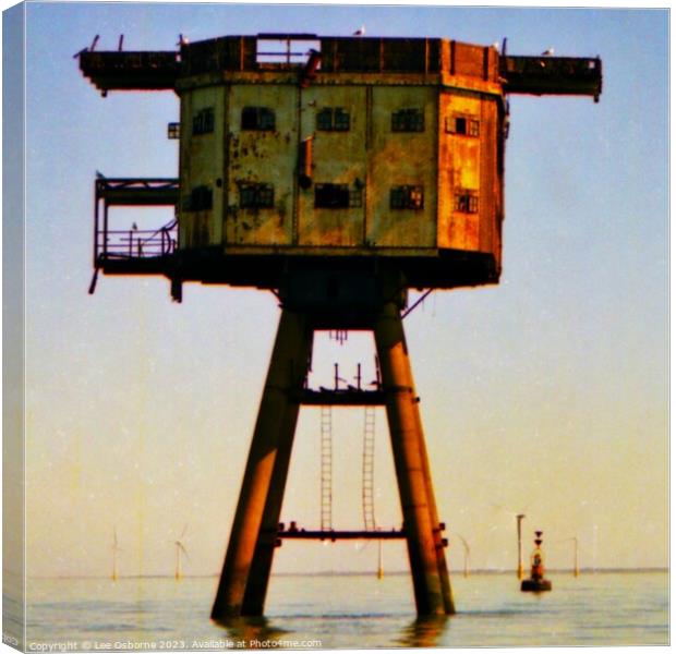 Maunsell Sea Fort, Herne Bay Canvas Print by Lee Osborne