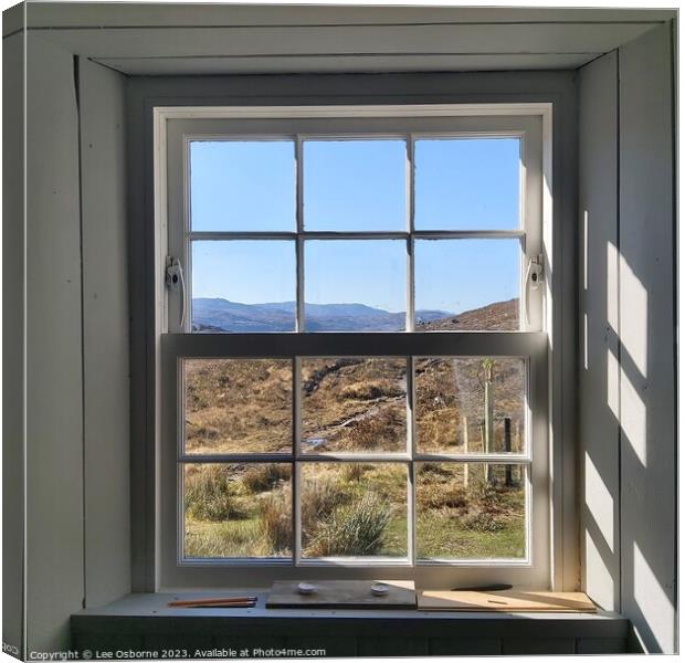View From The Bothy Window Canvas Print by Lee Osborne