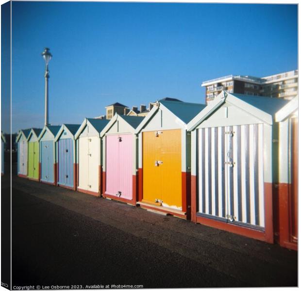 Hove, Actually - Beach Huts Canvas Print by Lee Osborne