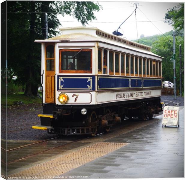Manx Electric Railway Car Number 7, Laxey Canvas Print by Lee Osborne