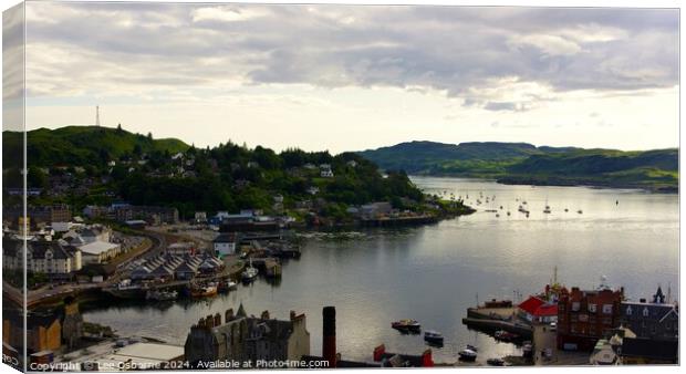 Oban from McCaig's Tower Canvas Print by Lee Osborne