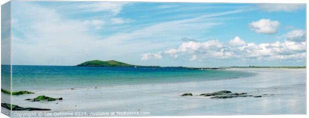 Silver Sands on South Uist Canvas Print by Lee Osborne