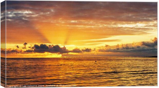 South Uist Sunset 2 Canvas Print by Lee Osborne