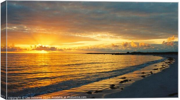 South Uist Sunset 4 Canvas Print by Lee Osborne