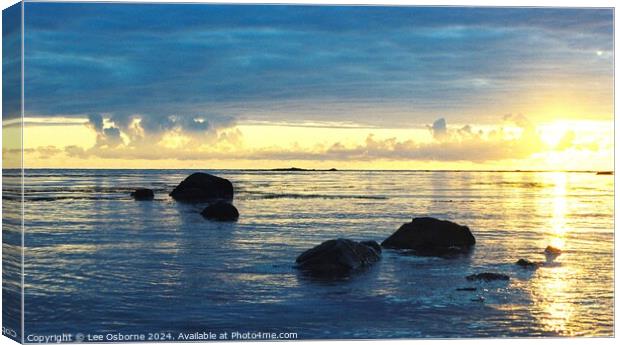 South Uist Sunset 5 Canvas Print by Lee Osborne