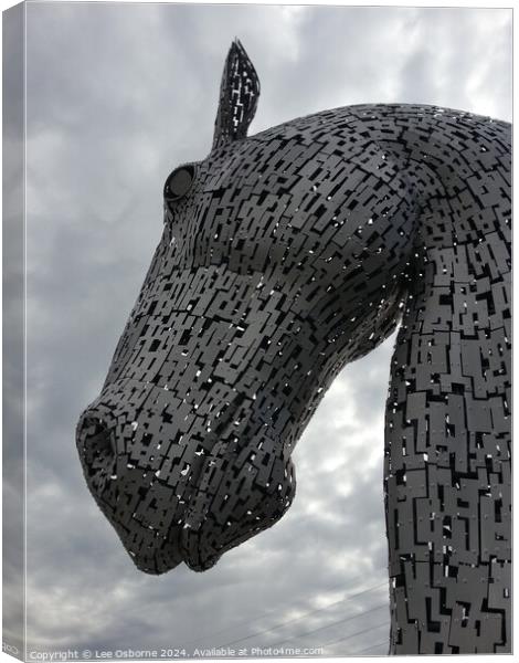 Kelpies, Scotland Canvas Print by Lee Osborne