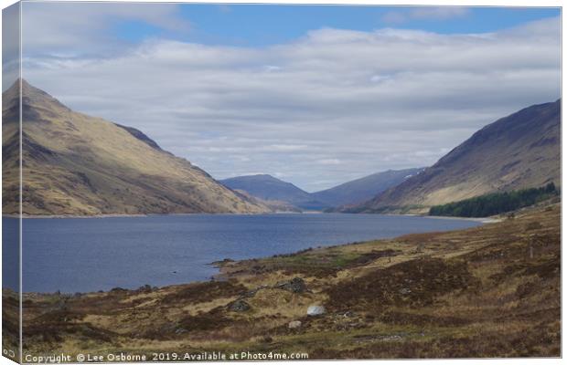 Loch Treig, Highlands Canvas Print by Lee Osborne