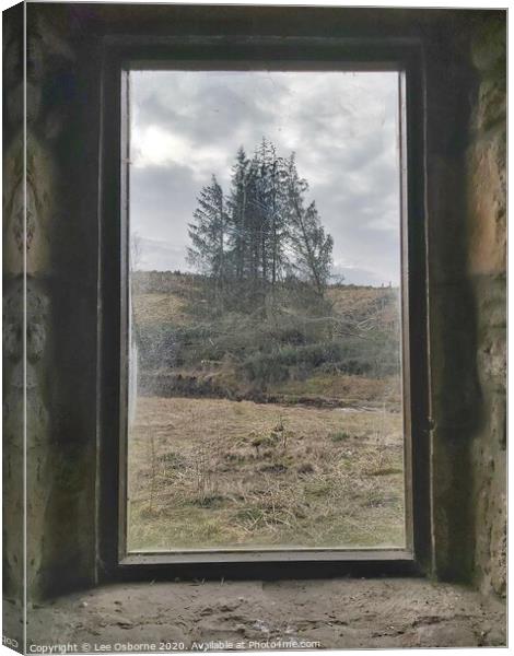 View from the Bothy Window Canvas Print by Lee Osborne