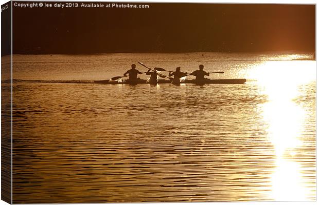 four in a boat Canvas Print by Lee Daly