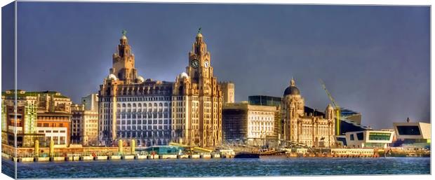 The city of liverpool Canvas Print by sue davies