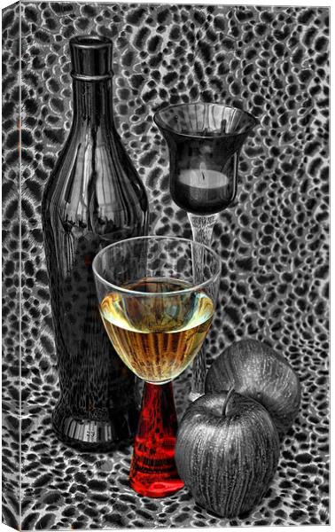 glass of wine Canvas Print by sue davies