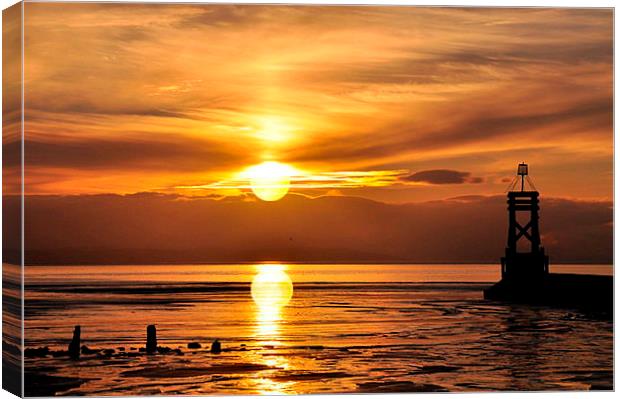 golden reflections Canvas Print by sue davies