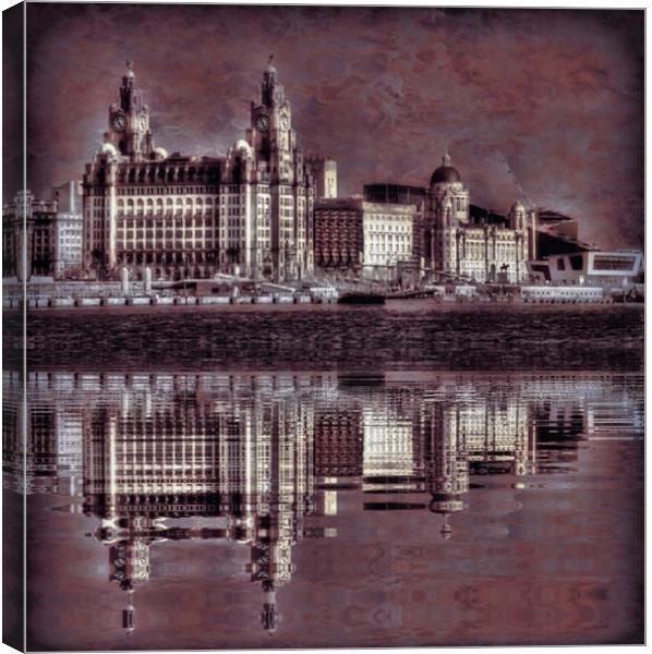 The Three Graces reflected Canvas Print by sue davies