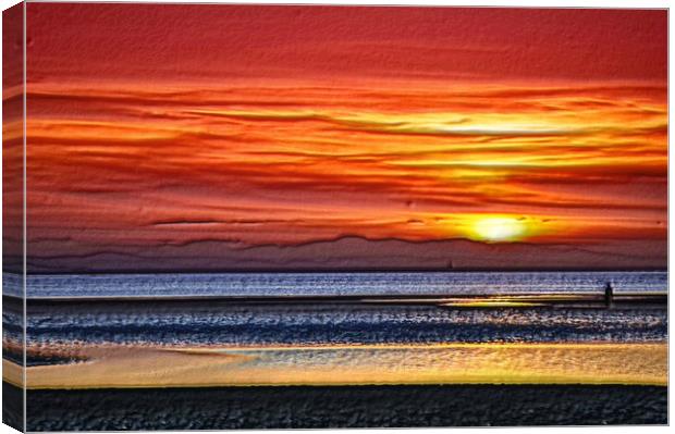3 d sunset Canvas Print by sue davies