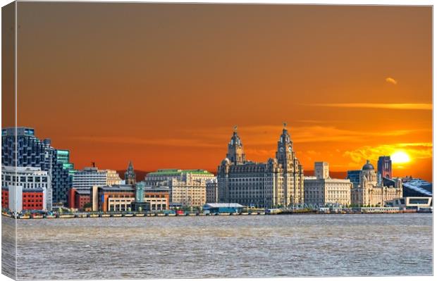 sunset over the graces Canvas Print by sue davies
