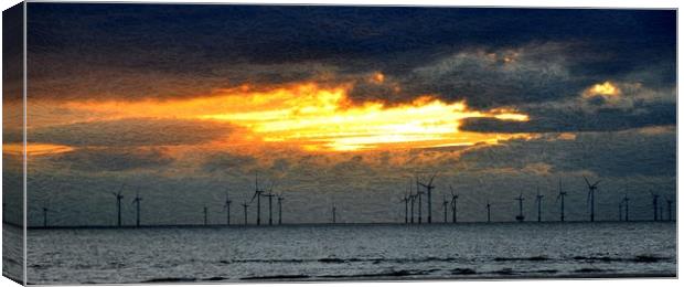 The windfarm Canvas Print by sue davies