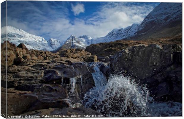 Fairy Pools, Glenbrittle, Isle of Skye Canvas Print by Stephen Maher