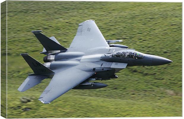 F15 E fighter jet Canvas Print by peter lewis
