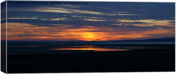 westcoast sunset Canvas Print by jane dickie