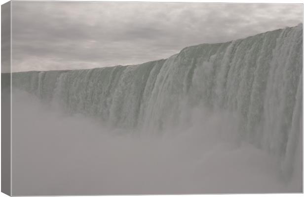misty Niagara falls Ontario Canvas Print by jane dickie