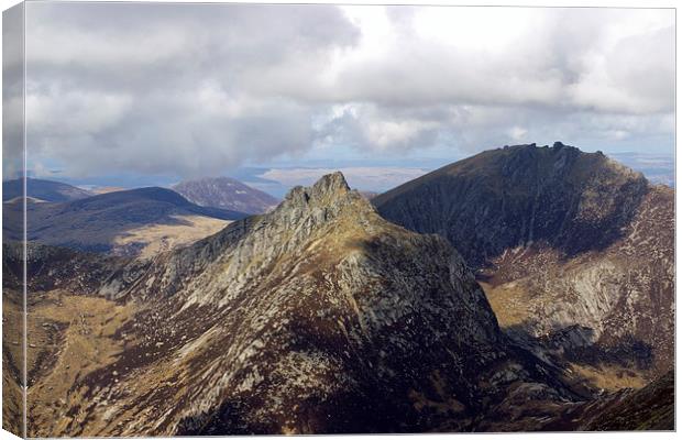Top of goatfell Arran Canvas Print by jane dickie
