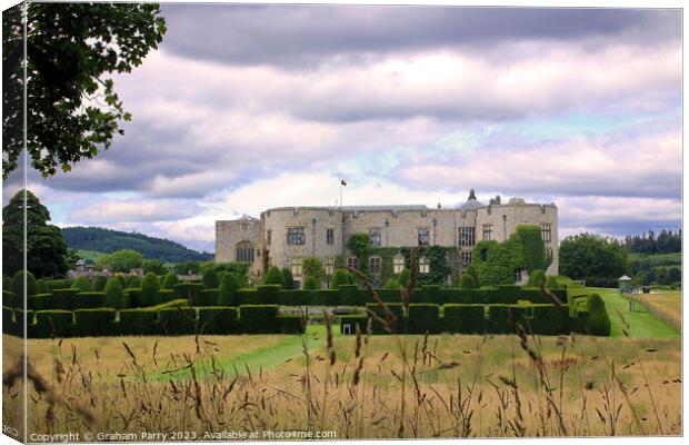 Enigmatic Chirk Castle Under Wrexham Skies Canvas Print by Graham Parry