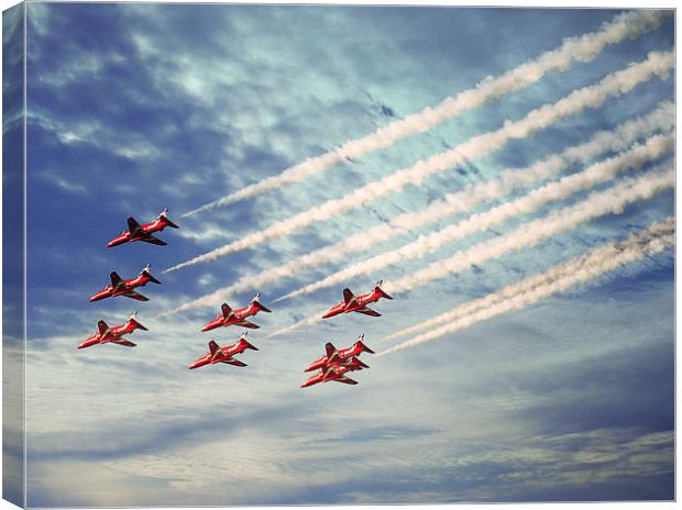 Golden Jubilee of Red Arrows Flights Canvas Print by Graham Parry