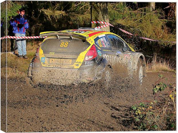 Thrilling Forest Fiesta Rally Canvas Print by Graham Parry