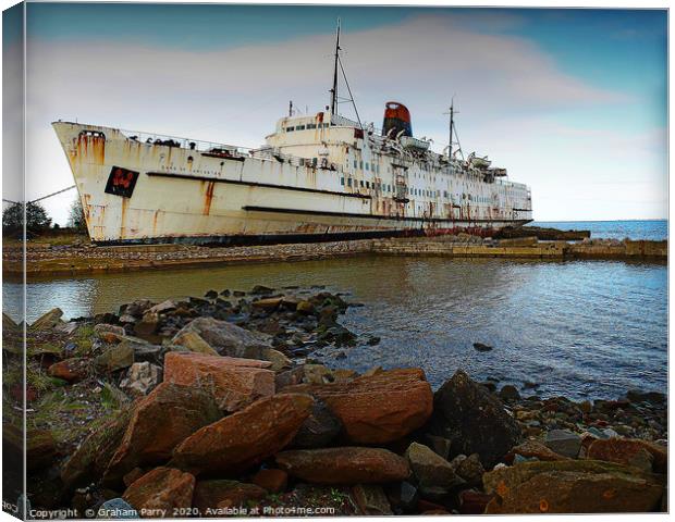 The Stranded Icon: TSS Duke of Lancaster Canvas Print by Graham Parry