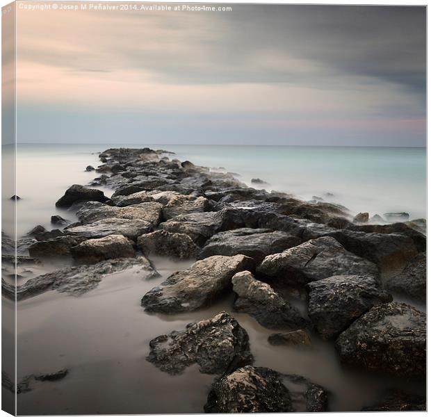 Beach of Vilanova i la Geltru Canvas Print by Josep M Peñalver