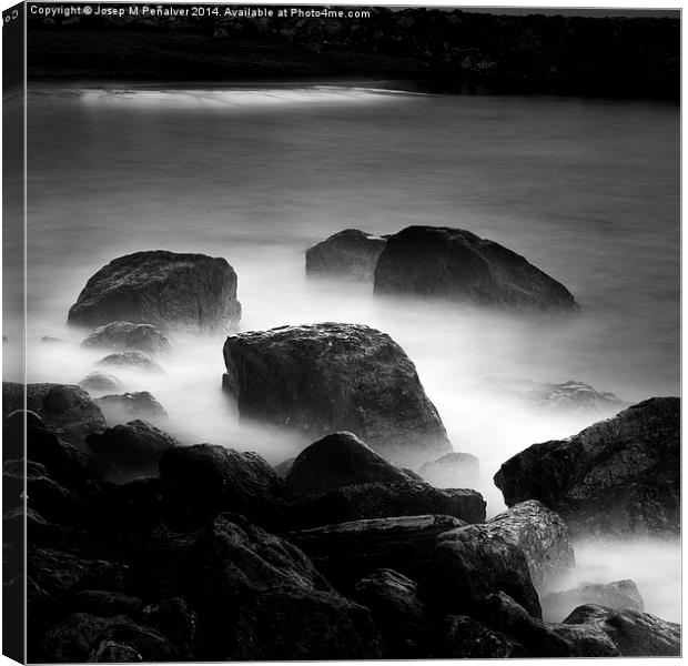 Ethereal long exposure image of the beach Canvas Print by Josep M Peñalver