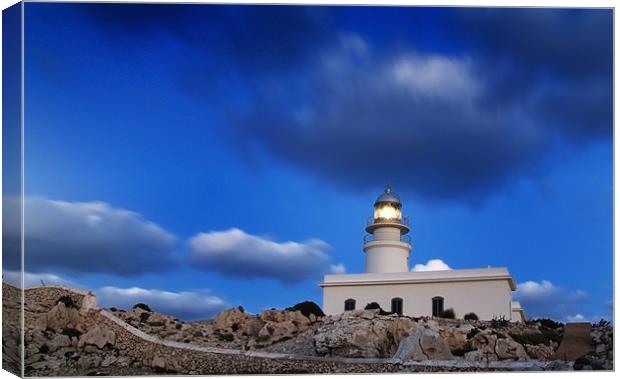 Lighthouse of Cap de Caballeria, Menorca. Canvas Print by Josep M Peñalver