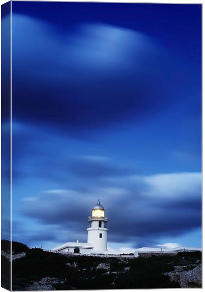 Lighthouse of Cap de Caballeria, Menorca. Canvas Print by Josep M Peñalver