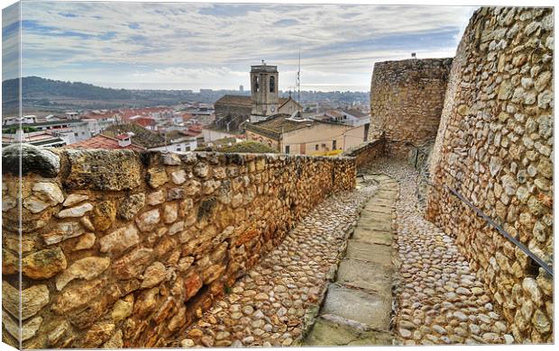 Village of Calafell from the castle Canvas Print by Josep M Peñalver