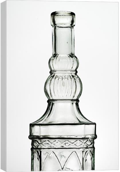 Transparent glass bottle Canvas Print by Josep M Peñalver