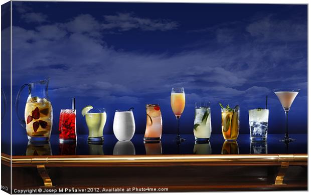 Cocktail selection Canvas Print by Josep M Peñalver