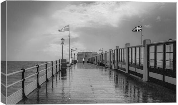 Worthing Winter Storm Canvas Print by Clive Eariss