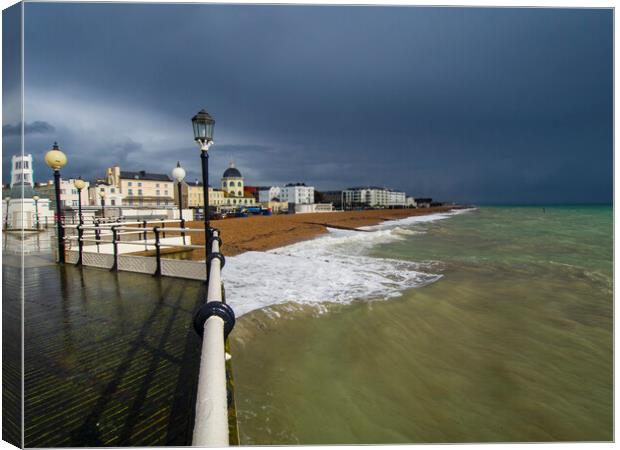 The passing Storm Worthing Canvas Print by Clive Eariss