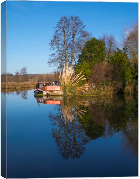 River Wey Winter Canvas Print by Clive Eariss